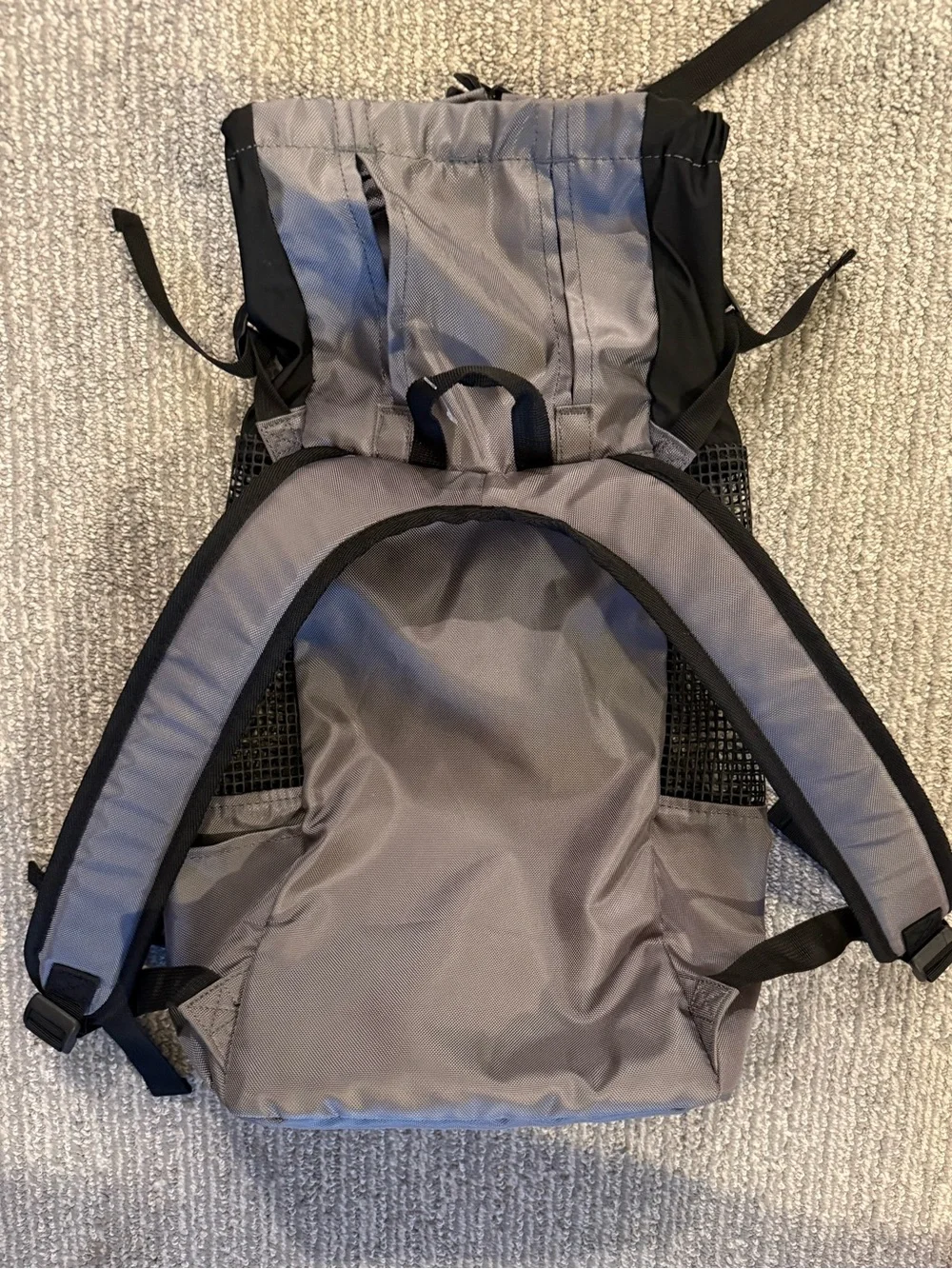K9 Sport Sack Dog Carrier Backpack Gray Black Size Large Hands-Free Pet Hiking